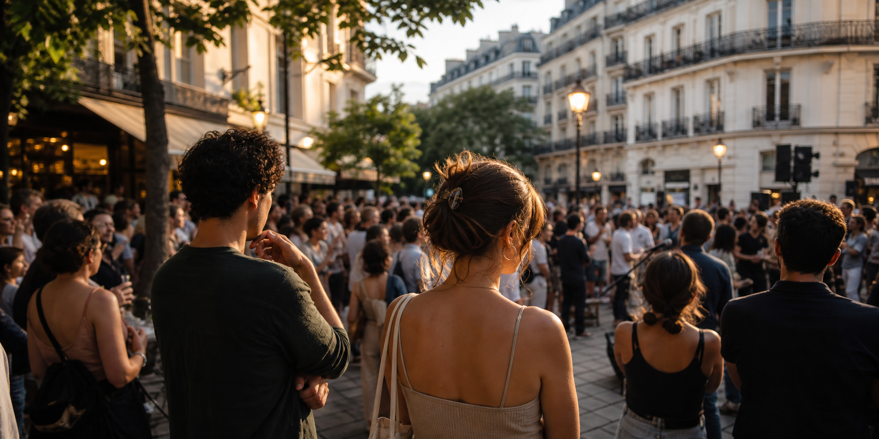Scène de fête de la musique en France