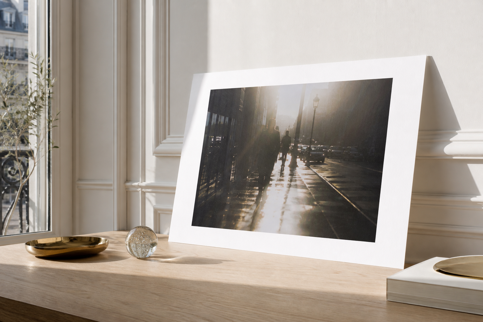 Tirage photographique dans un intérieur lumineux